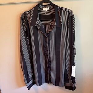Black and White Striped Women’s Blouse
